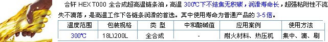 全合成超高溫鏈條油-長沙合軒